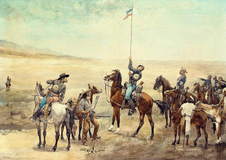 Señalización del comando principal Viejo Oeste americano Frederic Remington Pintura al óleo